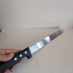 Pradel Black Handle Stainless Steel 9" Straight Spatula cake Knife INOX France